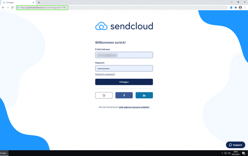 Startseite Sendcloud