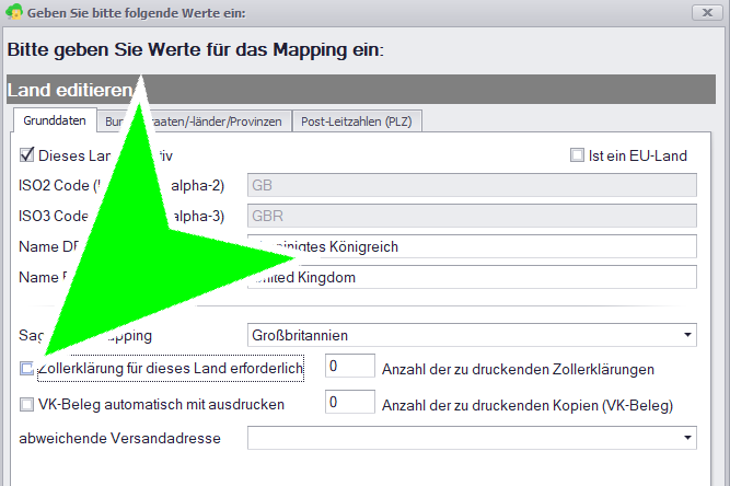 Fracht-Mapping-Optionen Fracht-Mapping-Optionen
